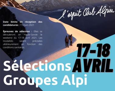 Sélections groupe alpi 17-18 avril